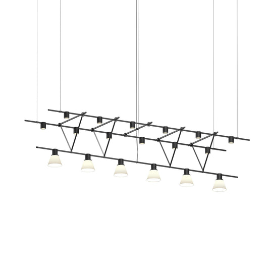 Sonneman Robert Sonneman Suspenders 97 Inch 18 Light Led Linear Suspension Light Cp441103