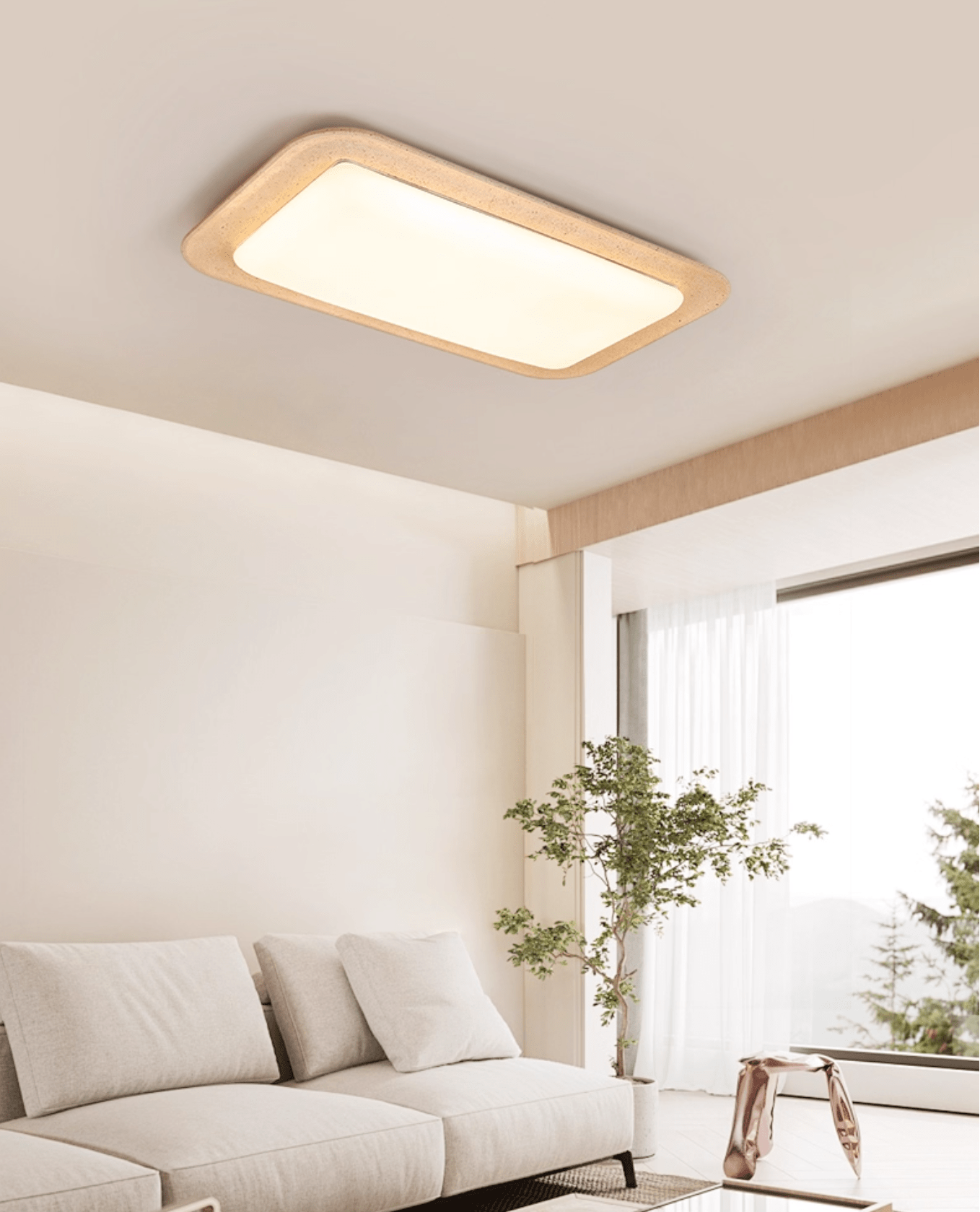 Sandveil Travertine Ceiling Light