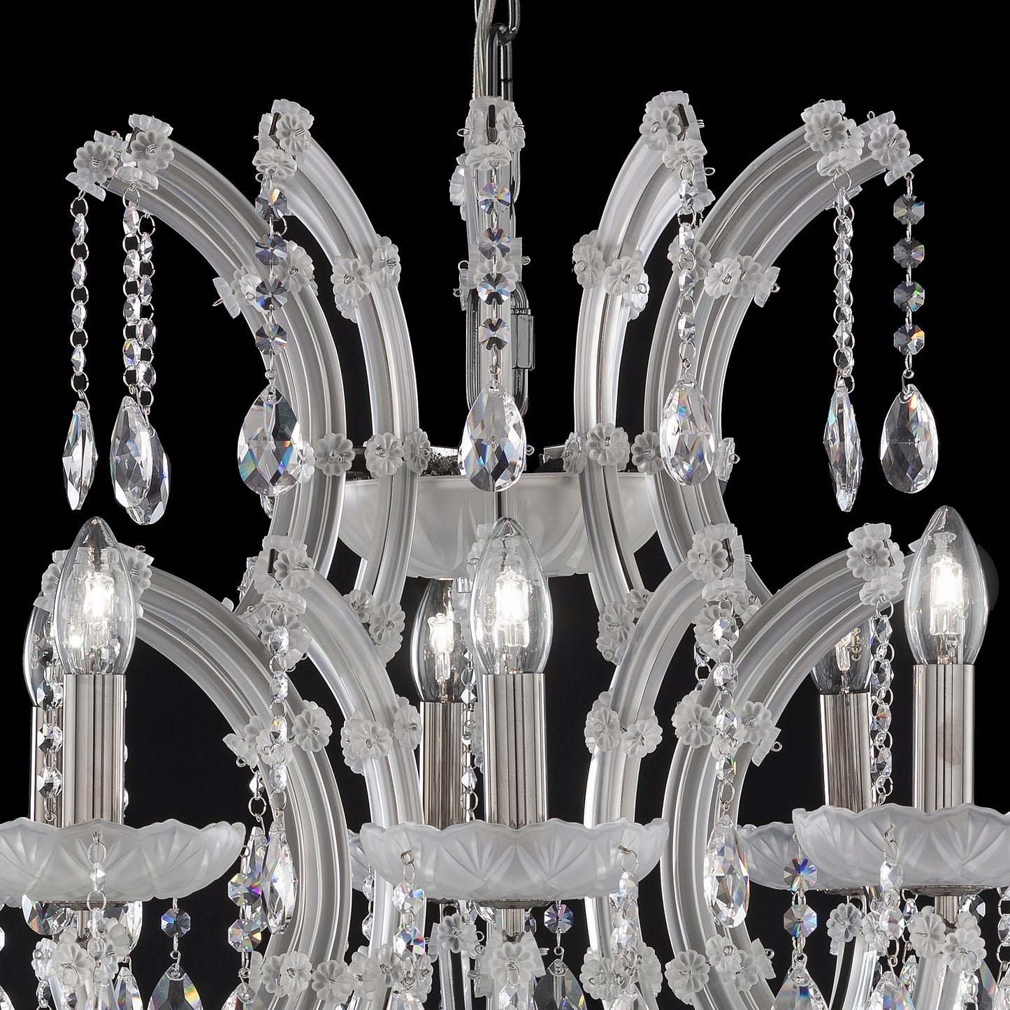 Satin Glass Classic Style Chandelier