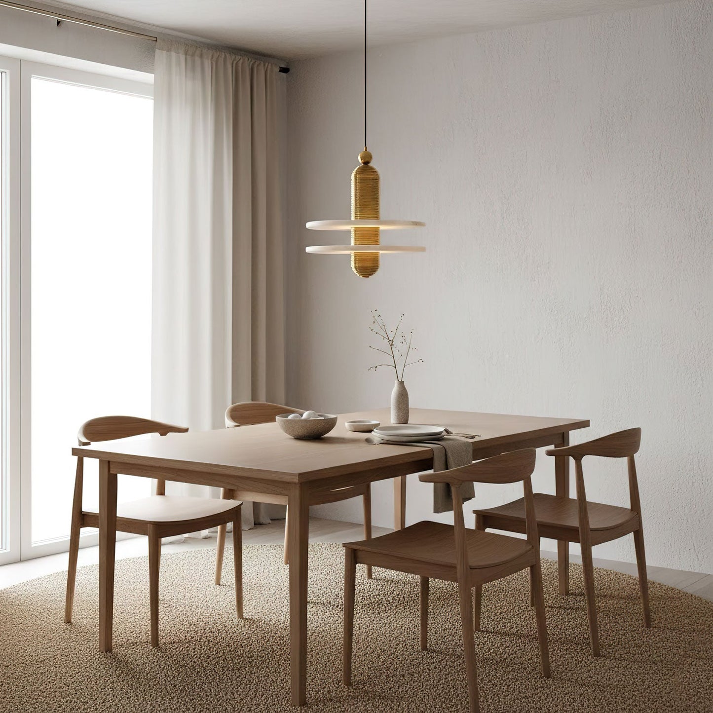 Saturn Alabaster Pendant Light