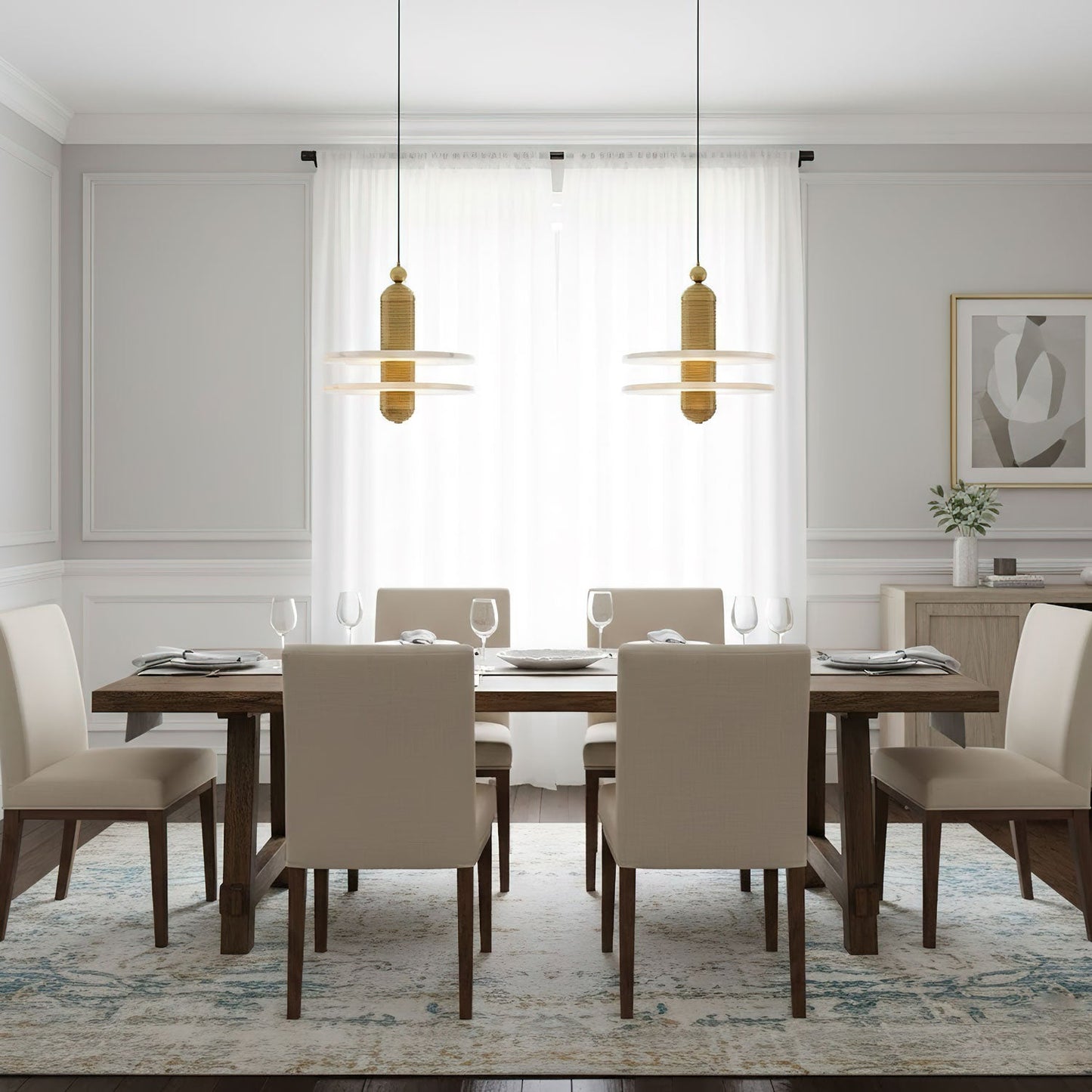 Saturn Alabaster Pendant Light