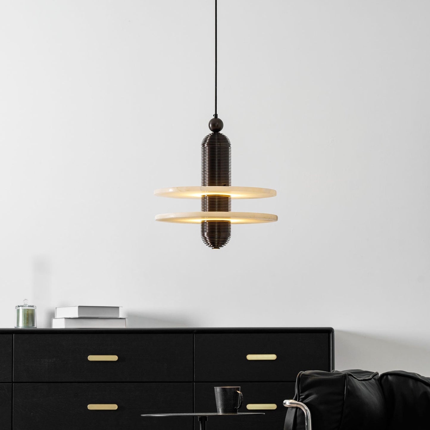 Saturn Alabaster Pendant Light