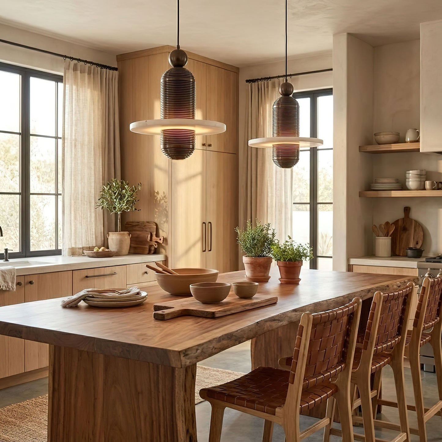 Saturn Alabaster Pendant Light