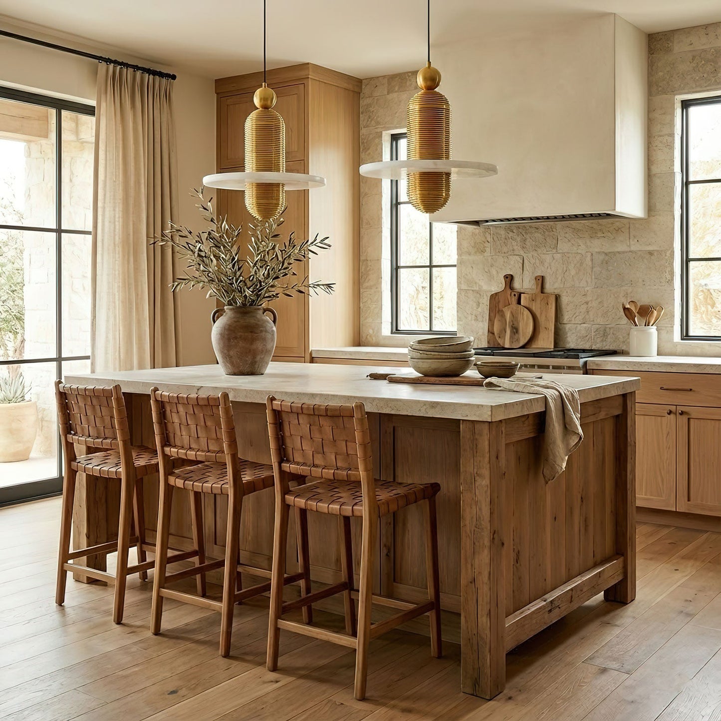 Saturn Alabaster Pendant Light