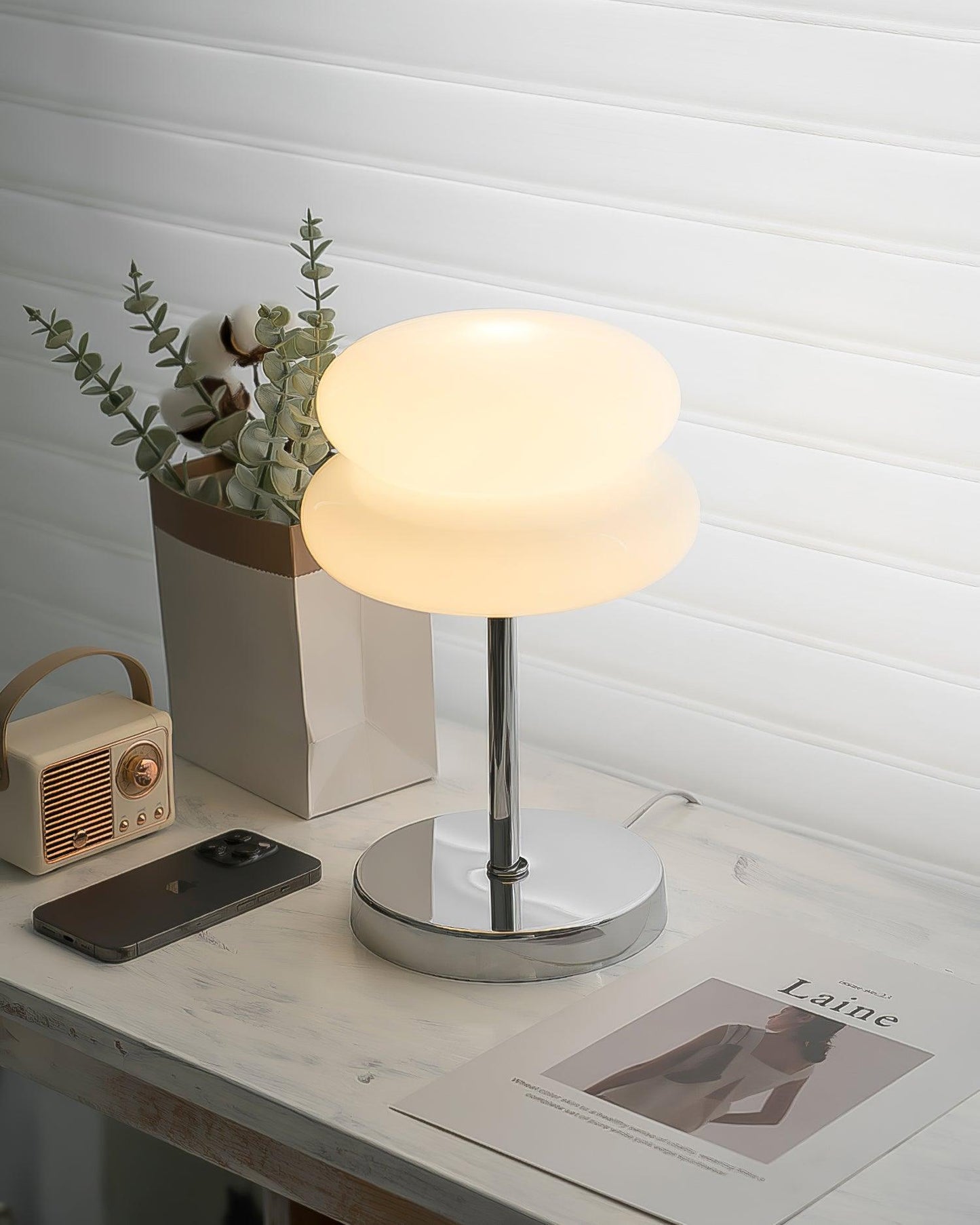 Saturn Glide Glass Reading light Table Lamp