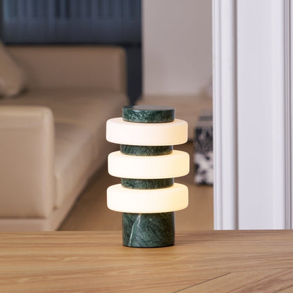 Saturn Travertine Table Lamp
