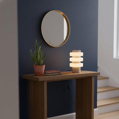 Saturn Travertine Table Lamp