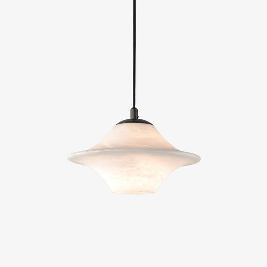 Saucer Alabaster Droplight Pendant Light