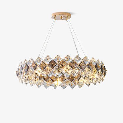 Scale Crystal Round Electrolier Chandelier