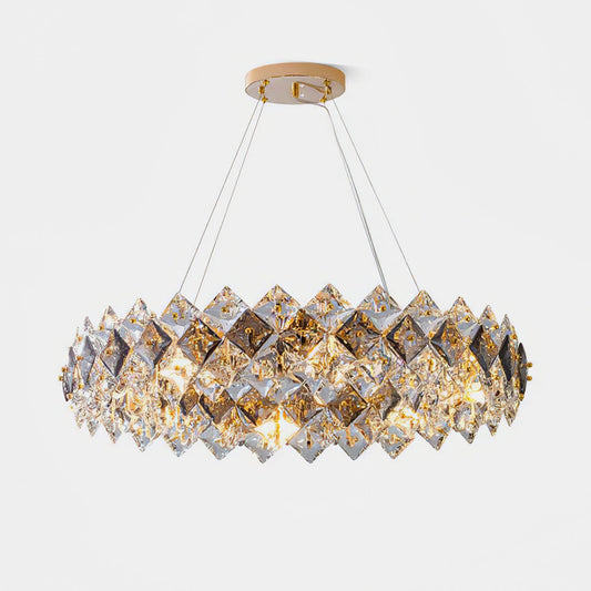 Scale Crystal Round Electrolier Chandelier