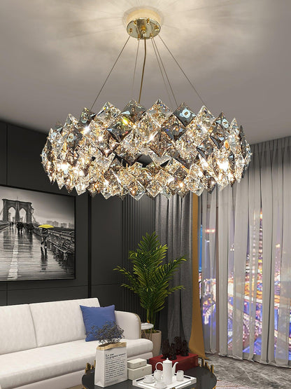 Scale Crystal Round Electrolier Chandelier