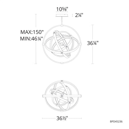 Schonbek Beyond Atomic 36 Inch Led Large Pendant Cp748952