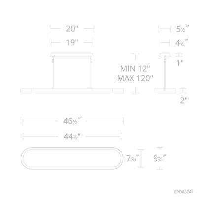 Schonbek Beyond Marquis 46 Inch Led Linear Suspension Light Cp748954