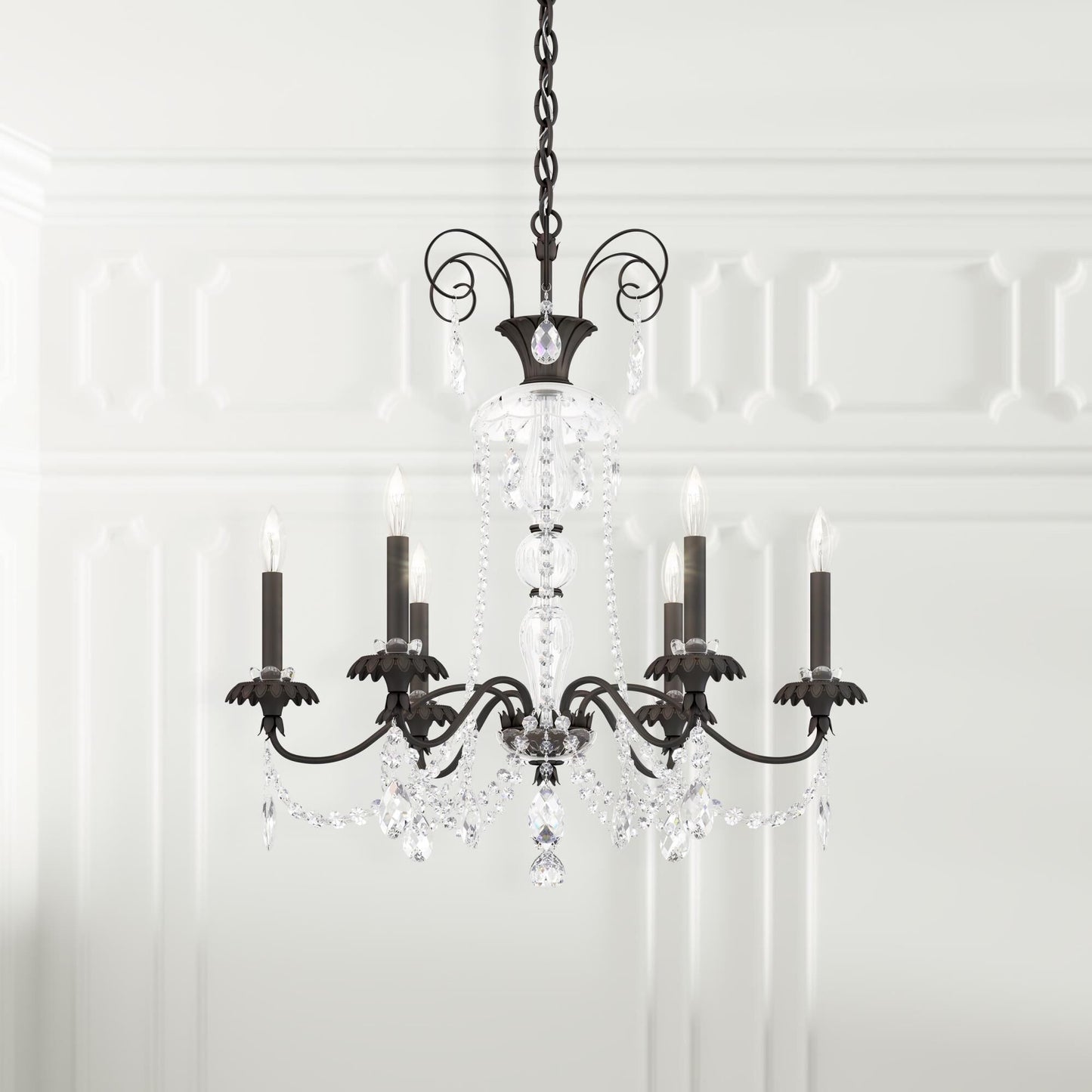 Schonbek Helenia 28 Inch 6 Light Chandelier Cp483506