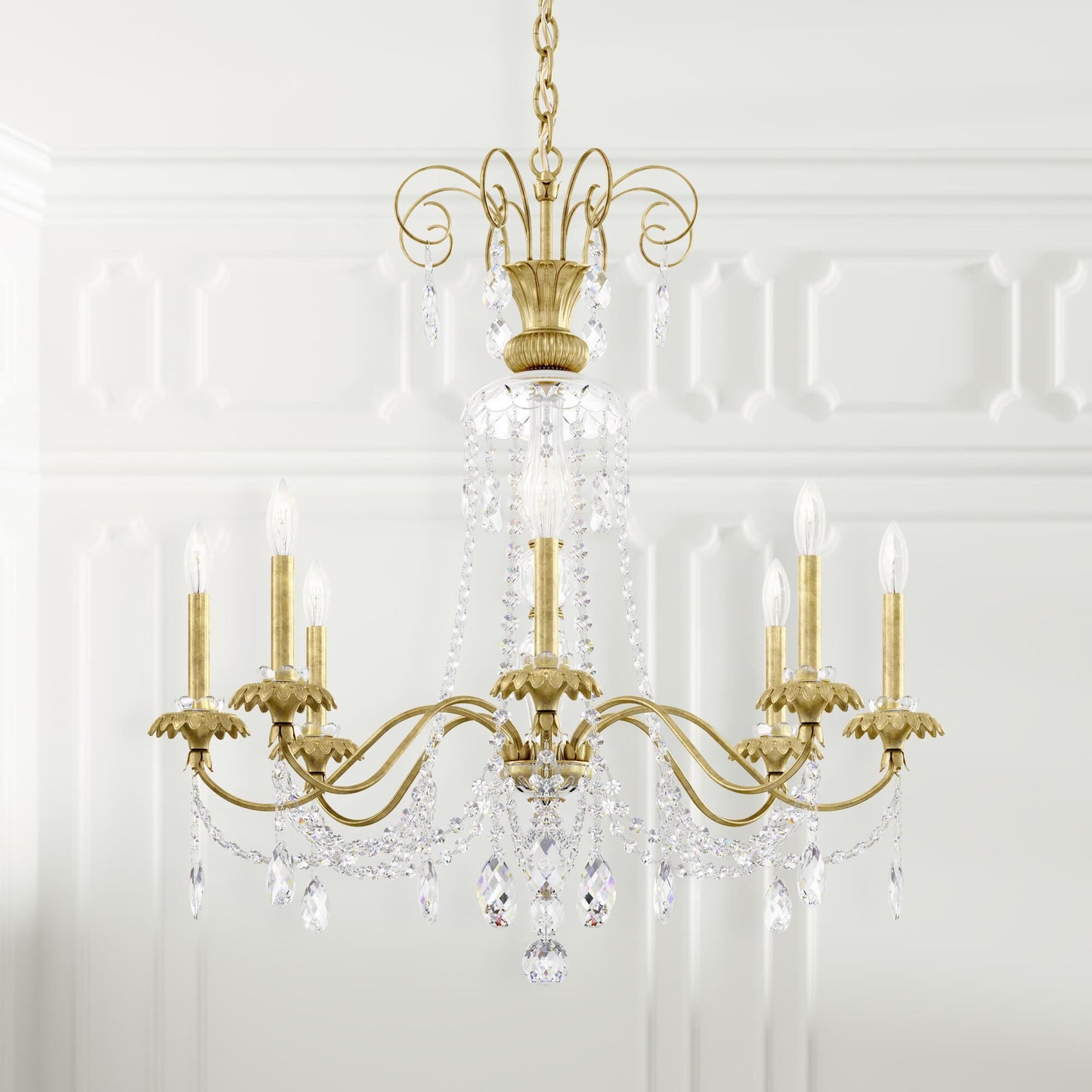 Schonbek Helenia 31 Inch 8 Light Chandelier Cp483510