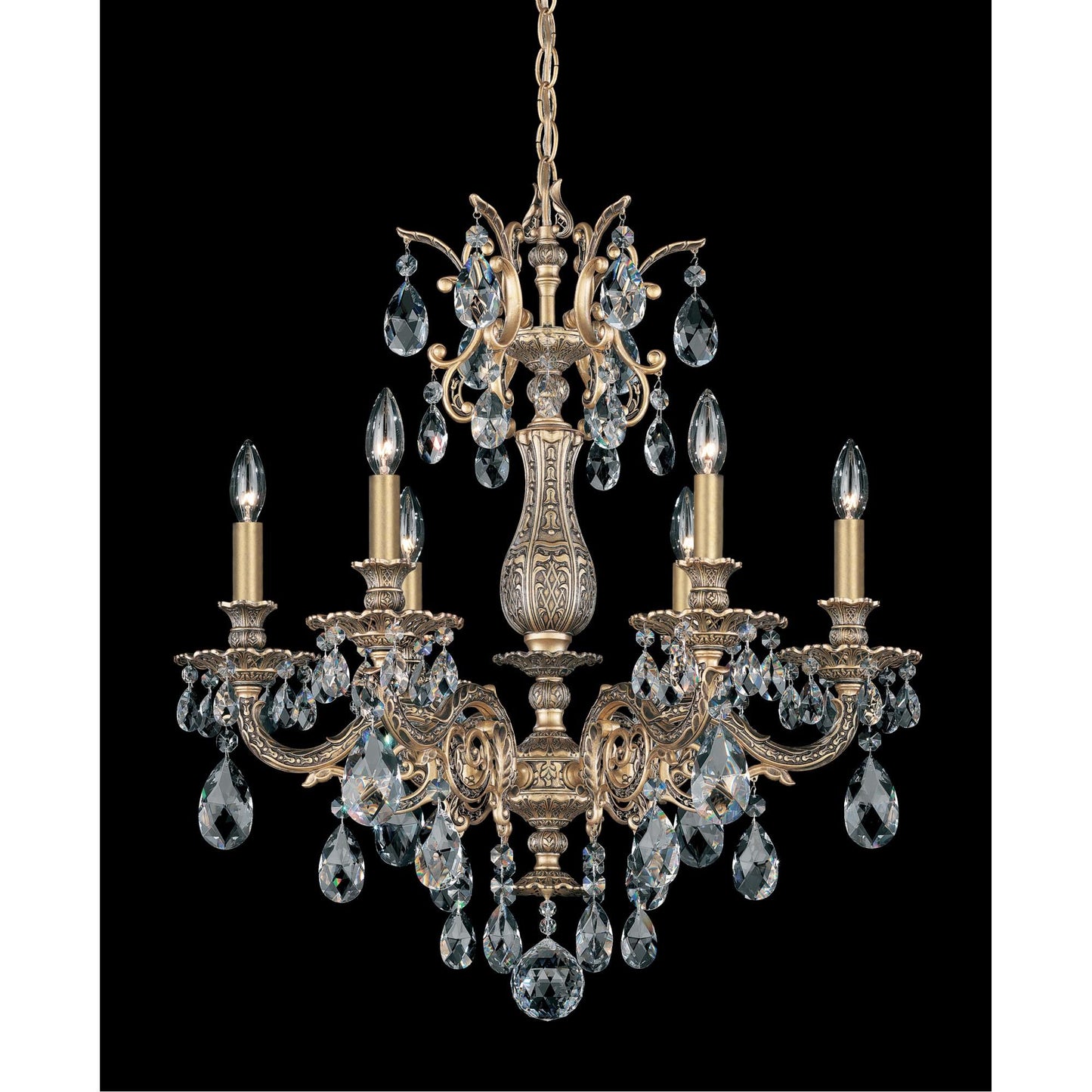 Schonbek Milano 24 Inch 6 Light Chandelier Clearance Cp81901Ob