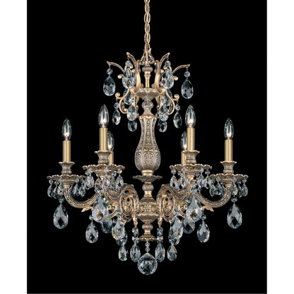 Schonbek Milano 24 Inch 6 Light Chandelier Clearance Cp81901Ob