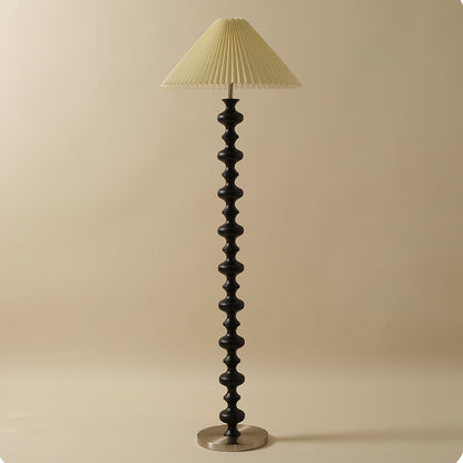 Sculpted Rhythm Wood Floor Lamp