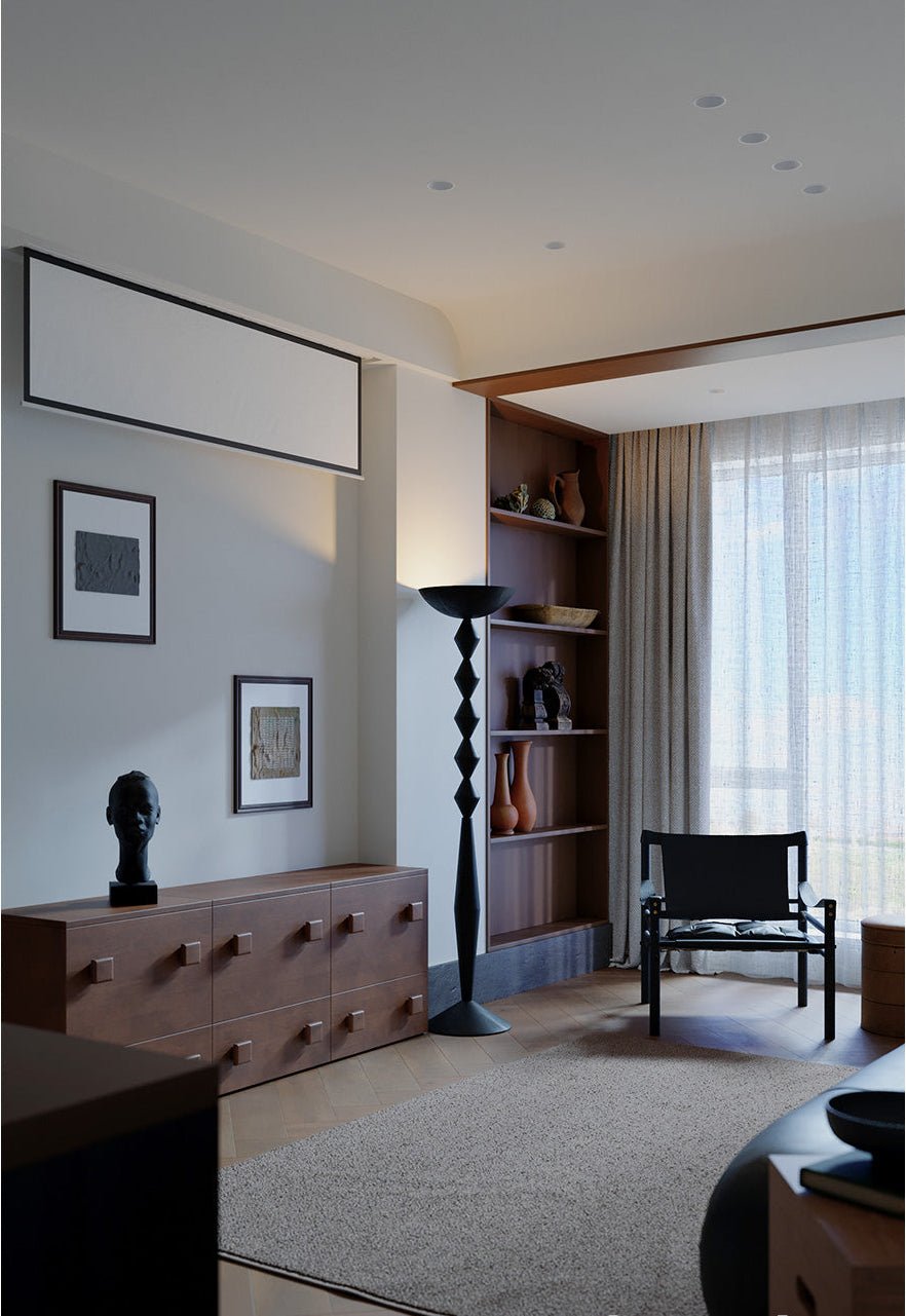 Sculptural Geometric Stack Floor Lamp