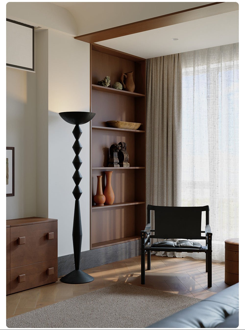 Sculptural Geometric Stack Floor Lamp