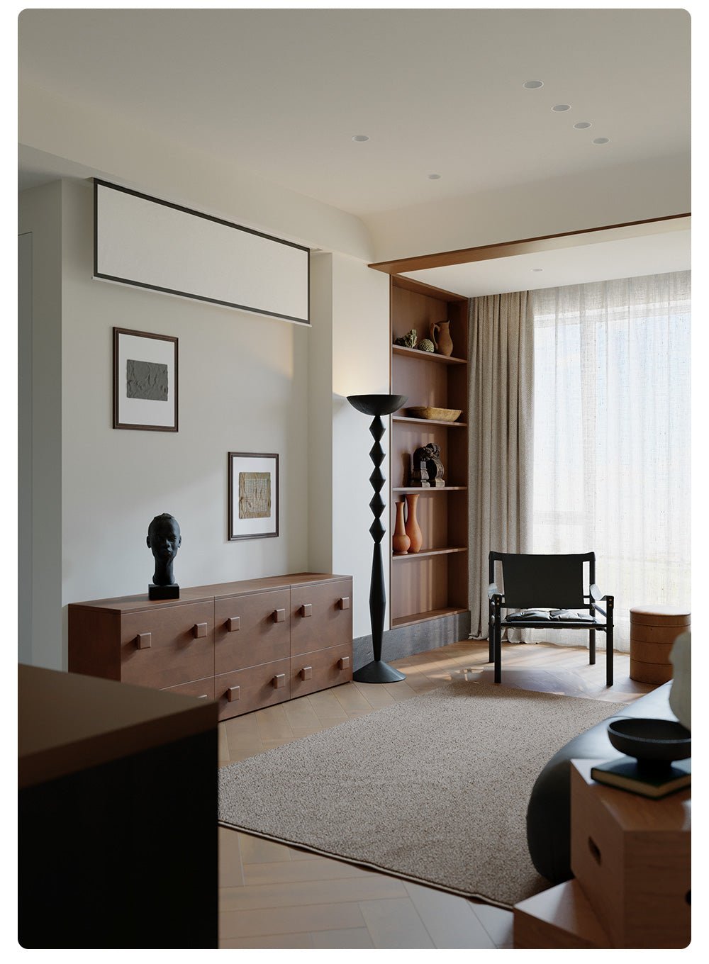 Sculptural Geometric Stack Floor Lamp