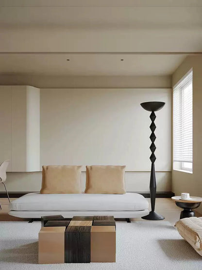 Sculptural Geometric Stack Floor Lamp