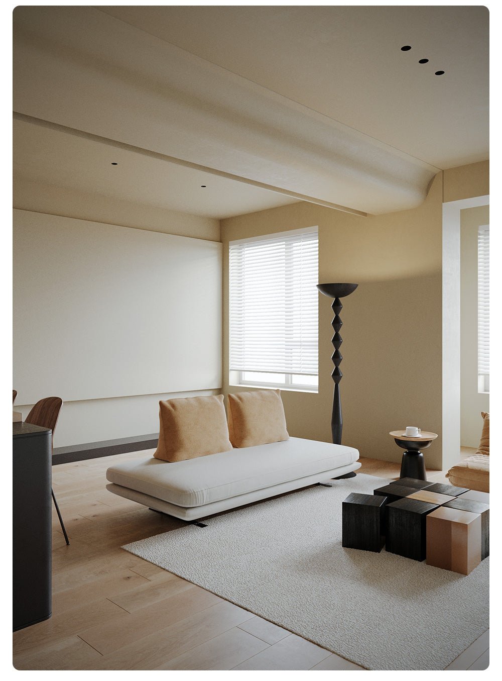 Sculptural Geometric Stack Floor Lamp