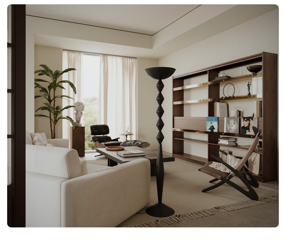 Sculptural Geometric Stack Floor Lamp