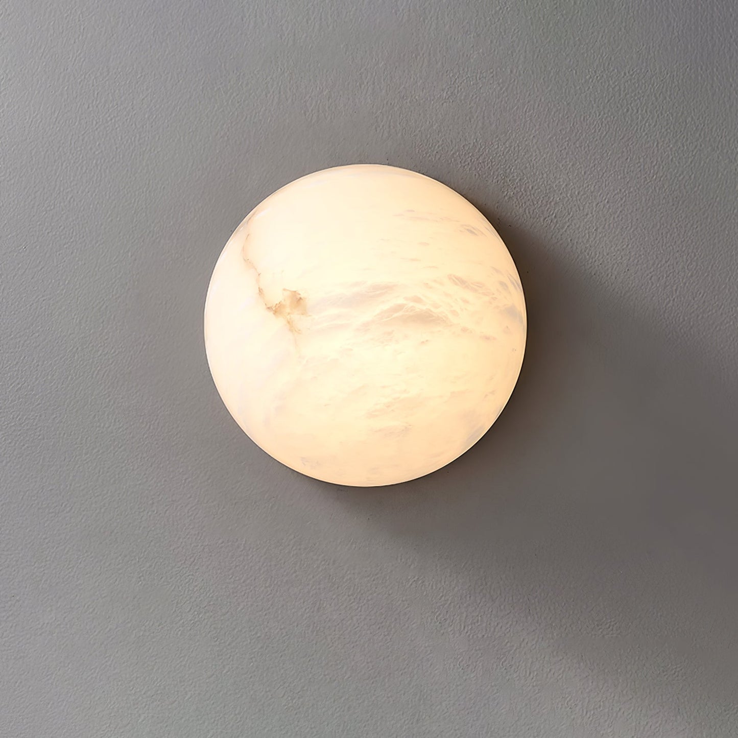 Semicircular Alabaster Wall Lamp