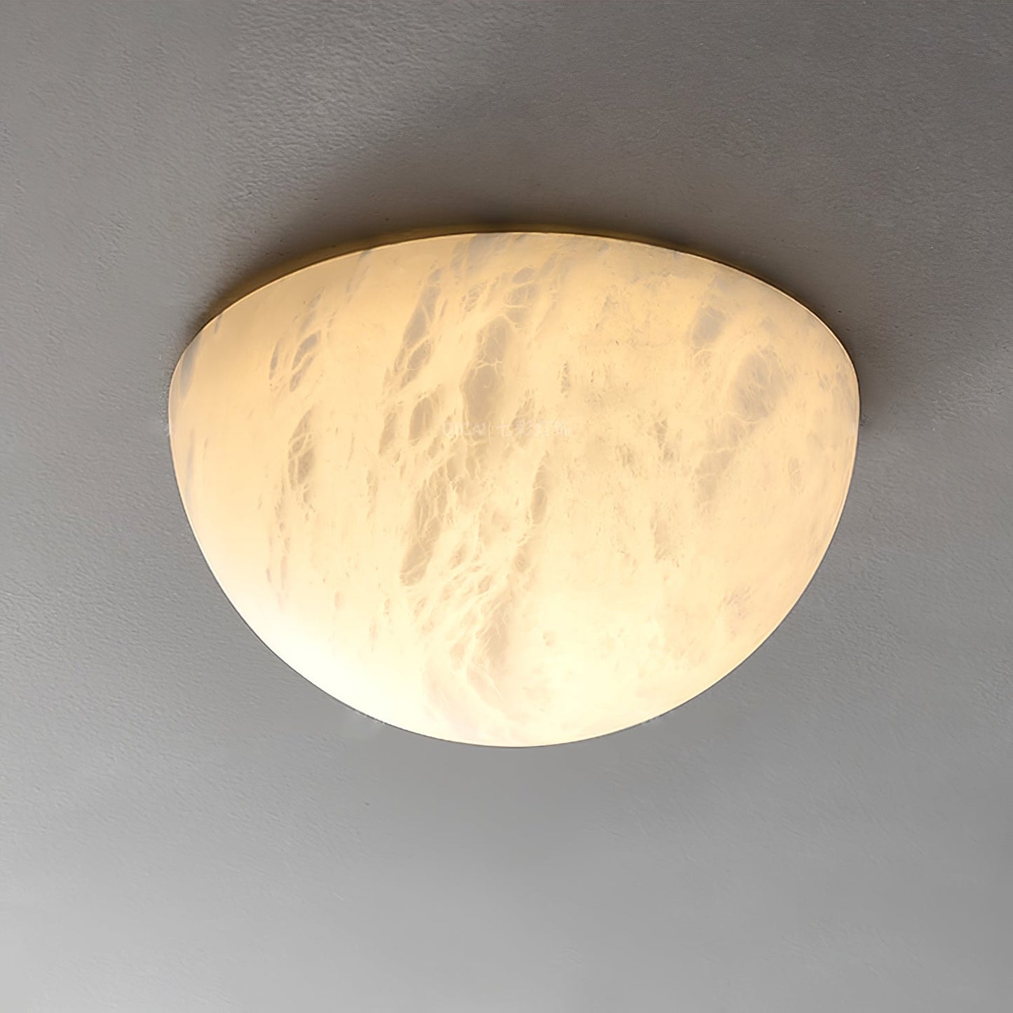 Semicircular Alabaster Wall Lamp