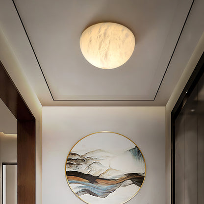 Semicircular Alabaster Wall Lamp
