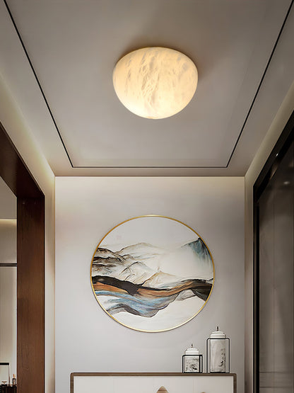 Semicircular Alabaster Wall Lamp