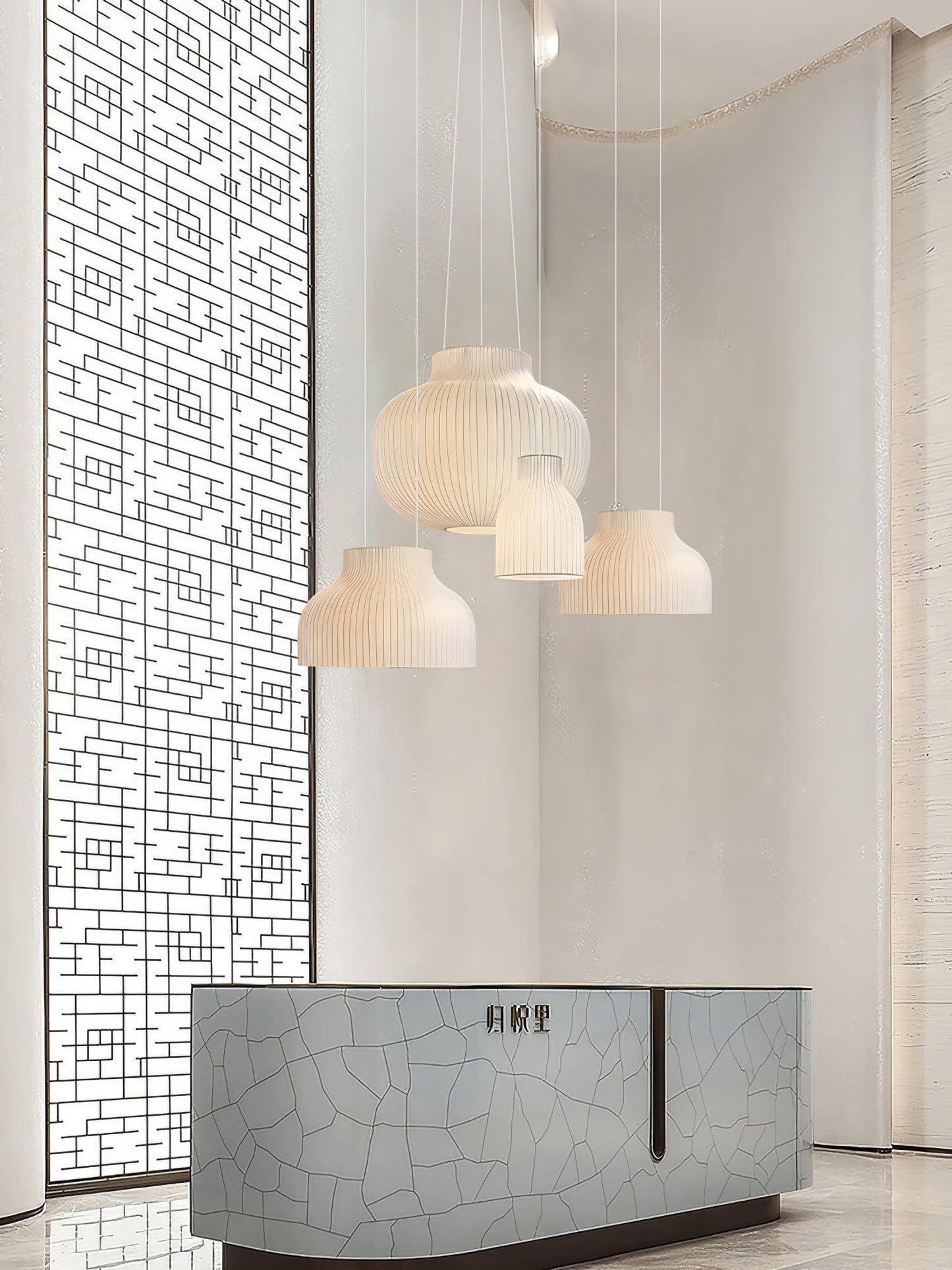 Serica Trio Silk Collection Houselight Pendant Lamp