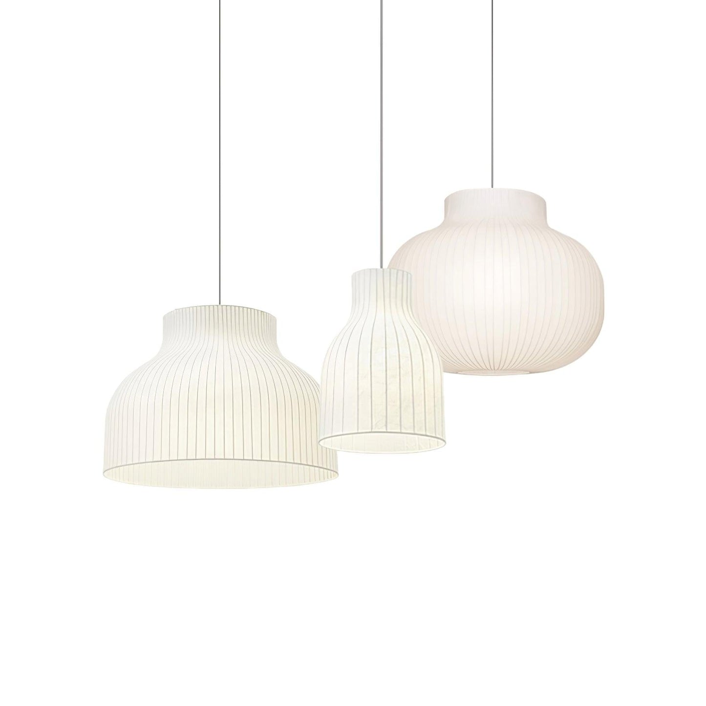 Serica Trio Silk Collection Houselight Pendant Lamp