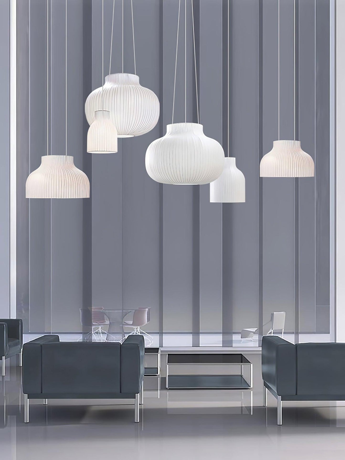 Serica Trio Silk Collection Houselight Pendant Lamp