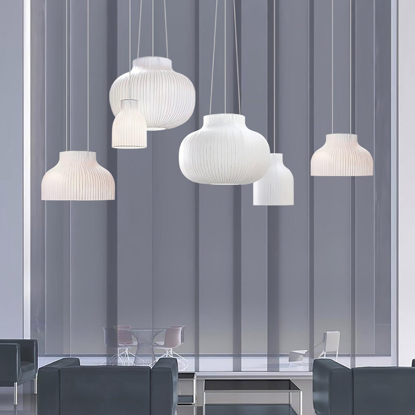 Serica Trio Silk Collection Houselight Pendant Lamp