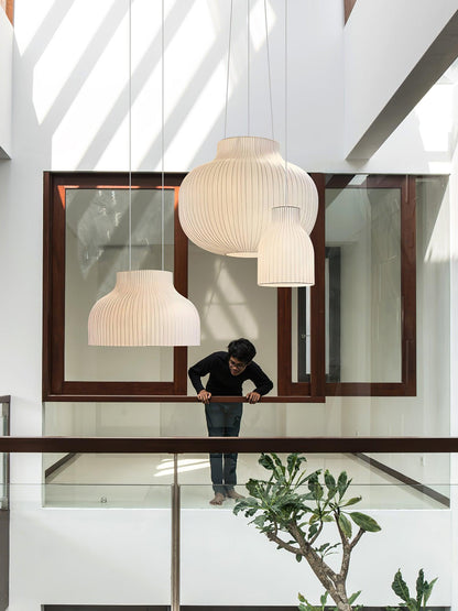 Serica Trio Silk Collection Houselight Pendant Lamp