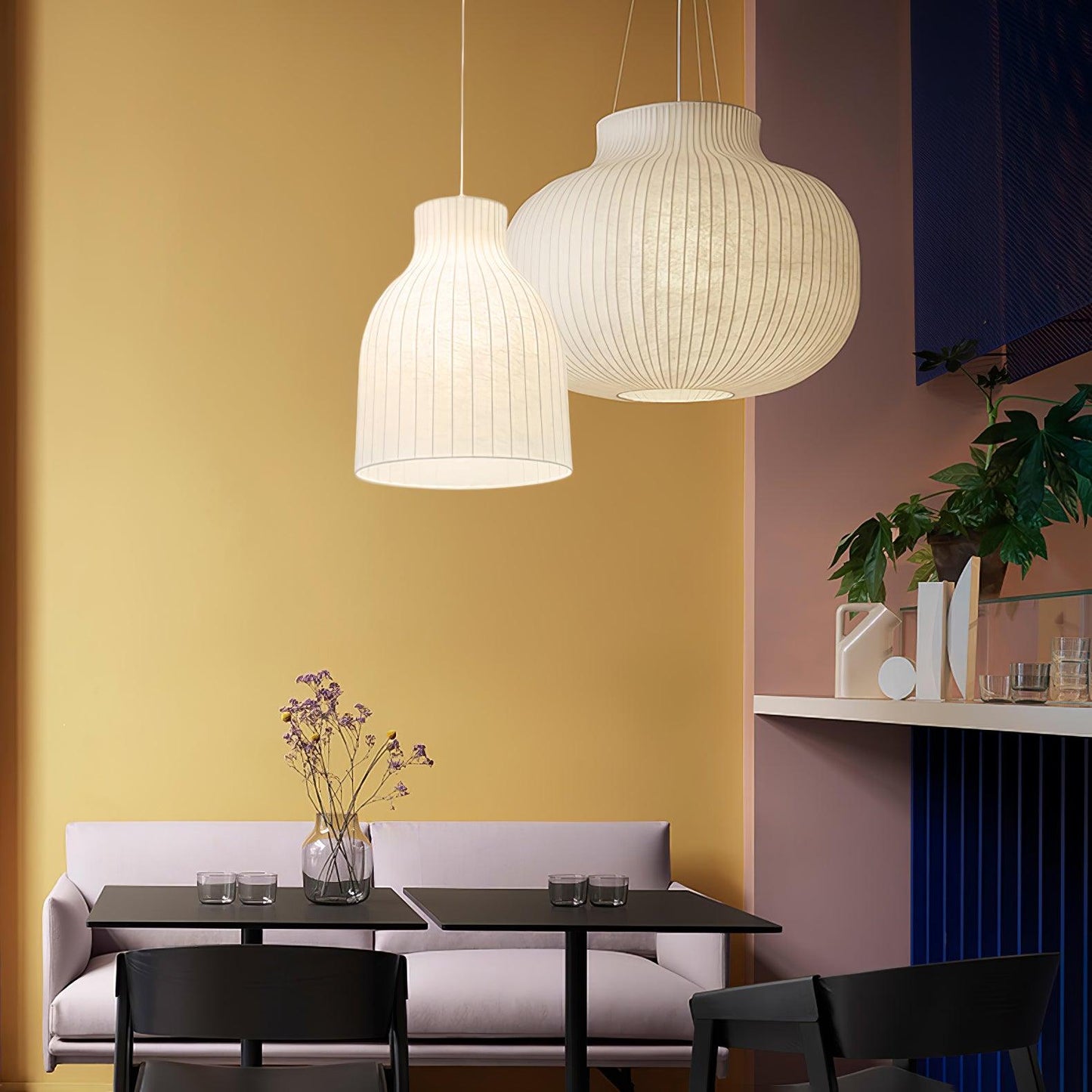 Serica Trio Silk Collection Houselight Pendant Lamp