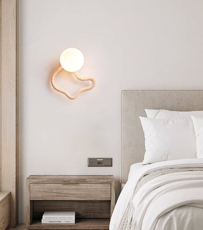 Serpentine Travertine Wall Sconce