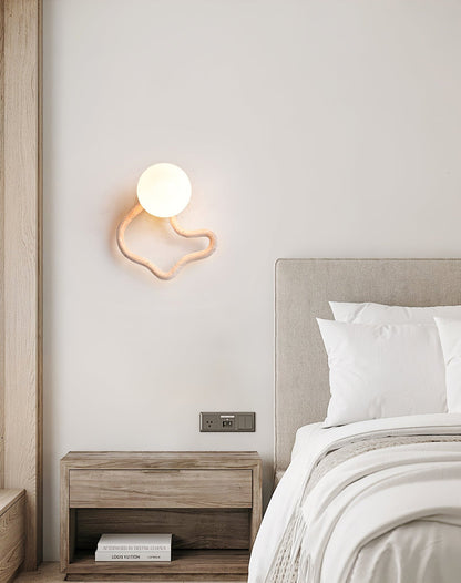 Serpentine Travertine Wall Sconce