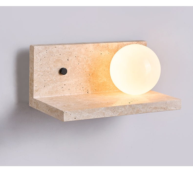 Shelf Travertine Sconce