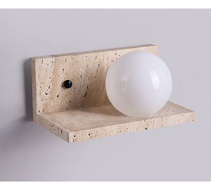 Shelf Travertine Sconce
