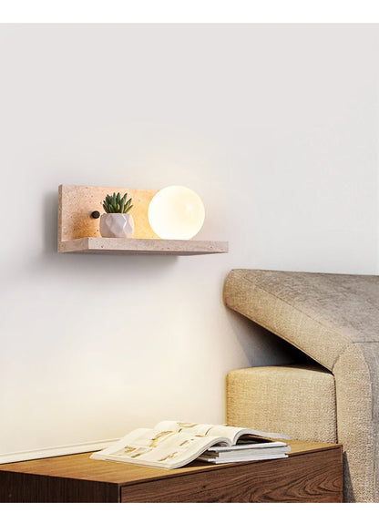 Shelf Travertine Sconce