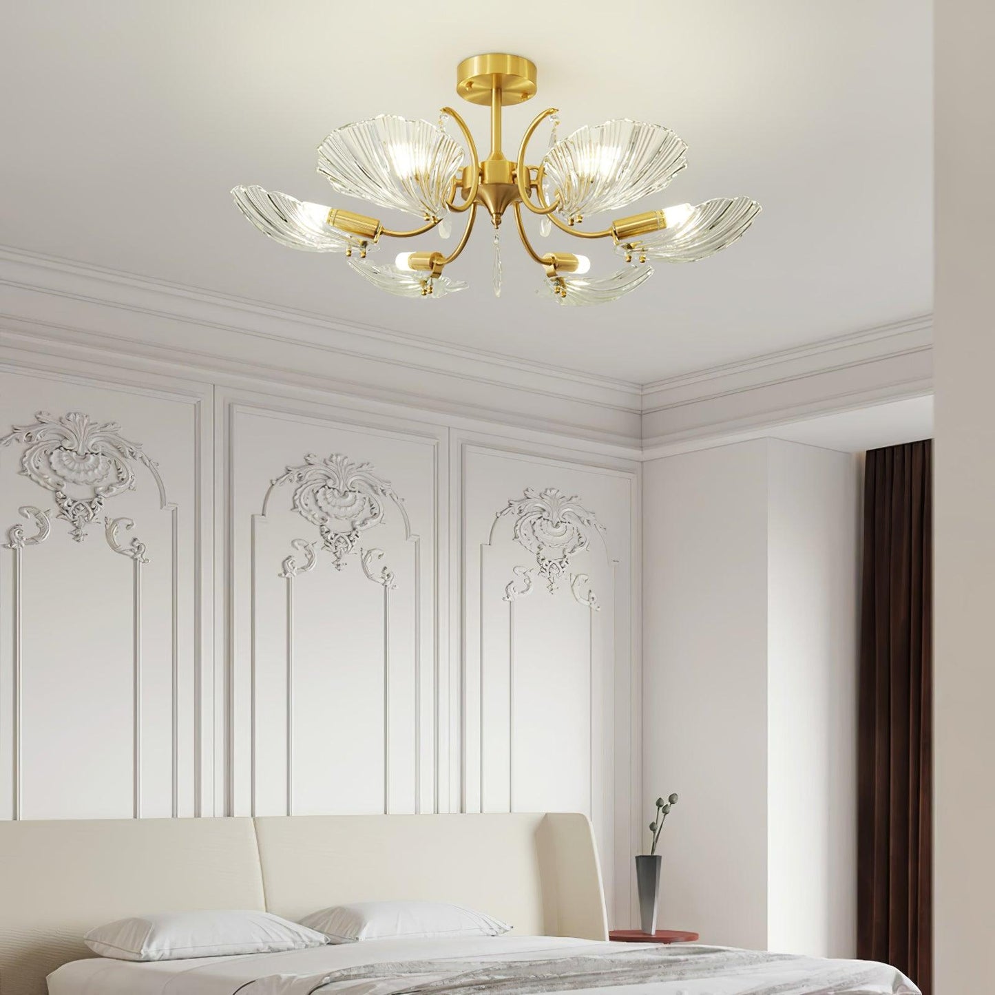 Shell Brass Ceiling-mounted light Ceiling Lamp