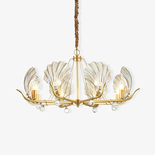 Shell Crystal Crown Chandelier