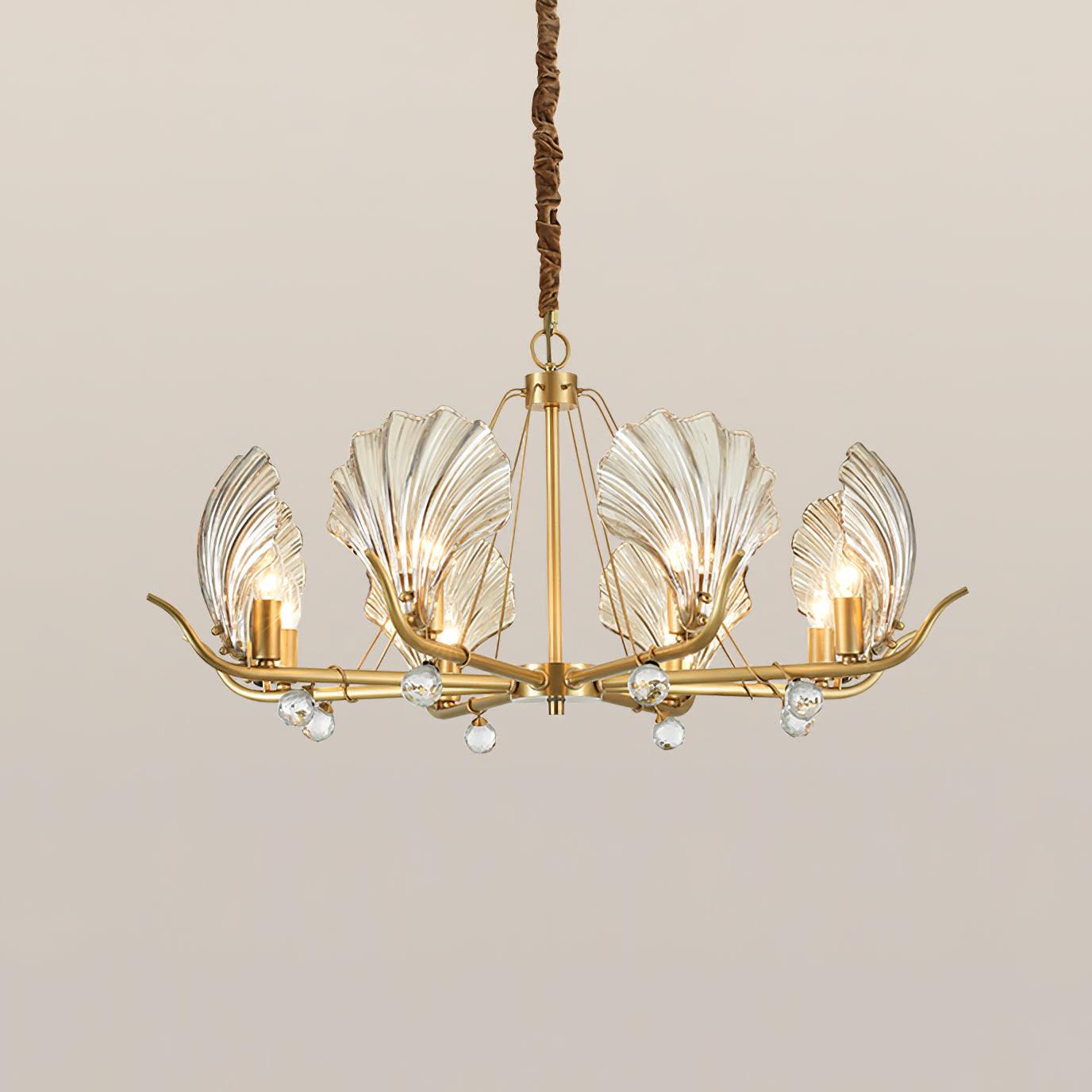 Shell Crystal Crown Chandelier