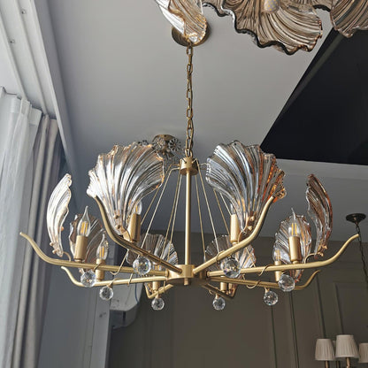 Shell Crystal Crown Chandelier