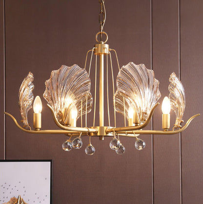 Shell Crystal Crown Chandelier