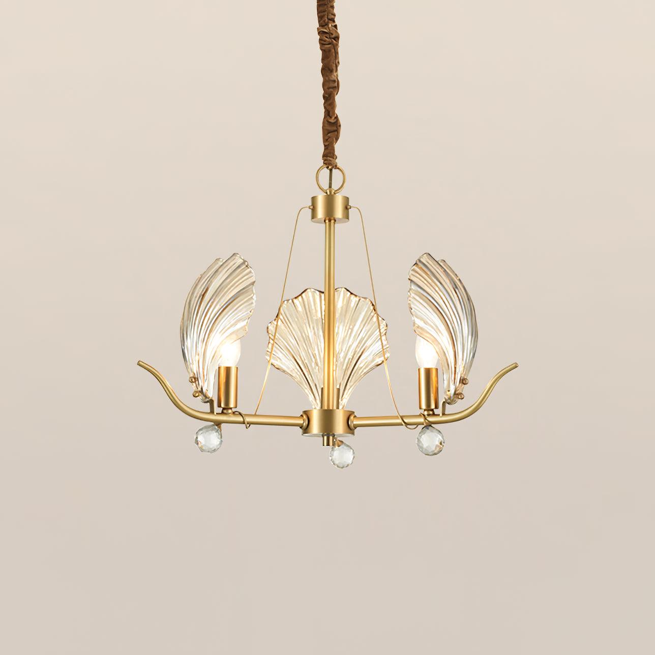 Shell Crystal Crown Chandelier