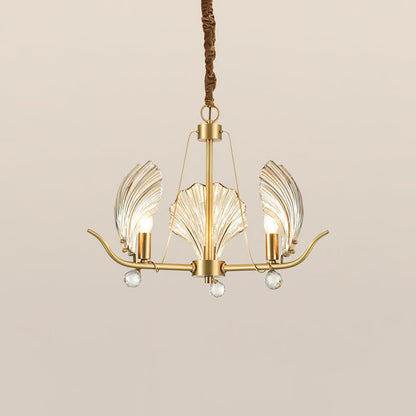 Shell Crystal Crown Chandelier